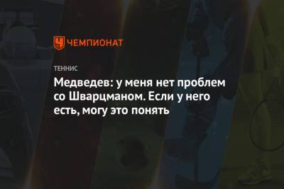 Медведев: у меня нет проблем со Шварцманом. Если у него есть, могу это понять