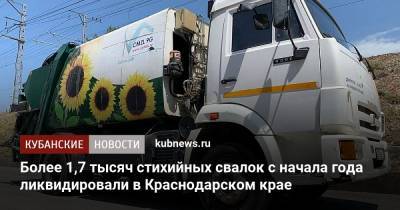 Более 1,7 тысяч стихийных свалок с начала года ликвидировали в Краснодарском крае