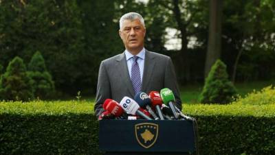 Обвинённый в военных преступлениях президент Косово подал в отставку