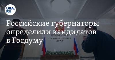 Российские губернаторы определили кандидатов в Госдуму