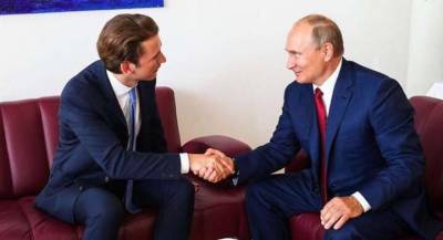 Канцлер Австрии выразил признательность Путину за поддержку в связи с терактом в Вене