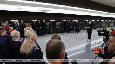 Лукашенко принял участие в открытии третьей линии минского метро