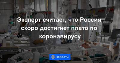 Эксперт считает, что Россия скоро достигнет плато по коронавирусу