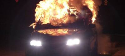 Житель Карелии сжег в лесу по пьяни чужой автомобиль