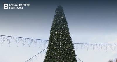 В Альметьевске установили новогоднюю елку — фото