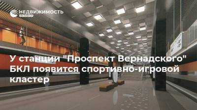 У станции "Проспект Вернадского" БКЛ появится спортивно-игровой кластер