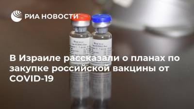 В Израиле рассказали о планах по закупке российской вакцины от COVID-19