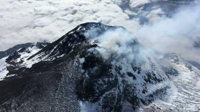 Мощное извержение вулкана произошло на Камчатке 22 октября 2020 года