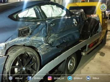 В Ташкенте произошло ДТП с участием 10 авто. 18-летний водитель BМW не справился с управлением из-за маневра другого авто
