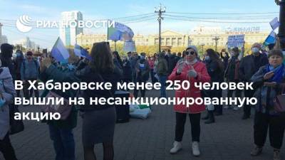 В Хабаровске менее 250 человек вышли на несанкционированную акцию