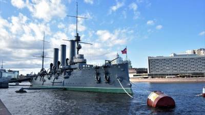 Коммунисты прошлись к крейсеру "Аврора" в честь 7 ноября