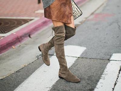 Стильный образ на зиму: модницам стоит выбрать сапоги-ботфорты