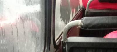 Троллейбус с протекающей крышей курсирует по Петрозаводску (ФОТО)