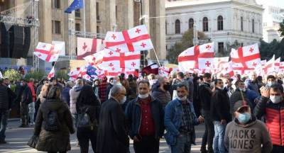 В Тбилиси начался митинг несогласных с результатами парламентских выборов