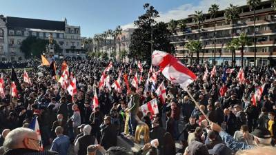 На митинге в Батуми требуют отставки председателя ЦИК Грузии и новых выборов