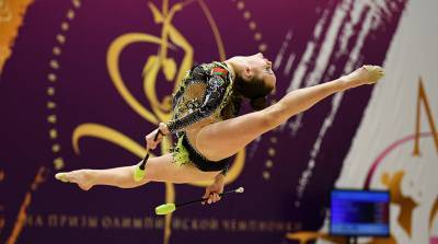 ФОТОФАКТ: Второй соревновательный день международного турнира по художественной гимнастике на призы олимпийской чемпионки Марины Лобач.