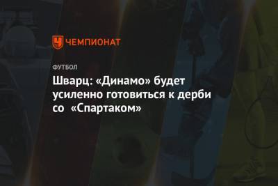 Шварц: «Динамо» будет усиленно готовиться к дерби со «Спартаком»