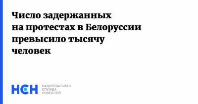 Число задержанных на протестах в Белоруссии превысило тысячу человек