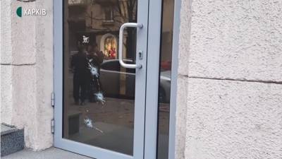 На Украине опубликовали видео обстрела консульства Азербайджана в Харькове