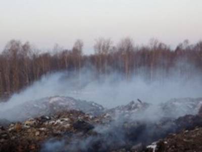 Во Владивостоке горит мусорный полигон