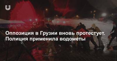 Оппозиция в Грузии вновь протестует. Полиция применила водометы
