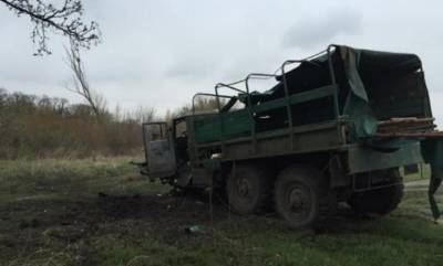 В Донбассе взлетел на воздух украинский грузовик с боеприпасами