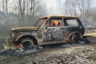 На Дону сгорел автомобиль «Нива