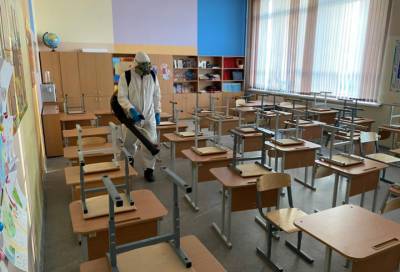 На каникулах в Ленобласти продезинфицировали 169 школ и детских садов