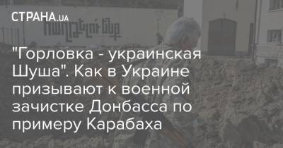 "Горловка - украинская Шуша". Как в Украине призывают к военной зачистке Донбасса по примеру Карабаха