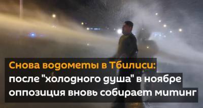 Снова водометы в Тбилиси: после "холодного душа" в ноябре оппозиция вновь собирает митинг