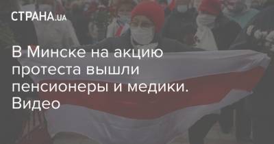 В Минске на акцию протеста вышли пенсионеры и медики. Видео