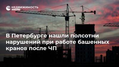 В Петербурге нашли полсотни нарушений при работе башенных кранов после ЧП - realty.ria.ru - Санкт-Петербург - Строительство