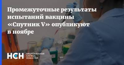 Промежуточные результаты испытаний вакцины «Спутник V» опубликуют в ноябре