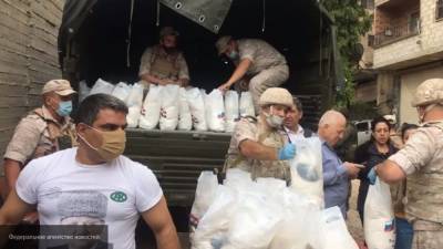 Жители провинции Дамаск получили гуманитарную помощь от России