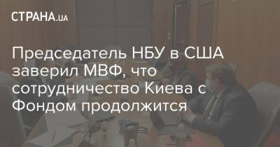 Председатель НБУ в США заверил МВФ, что сотрудничество Киева с Фондом продолжится