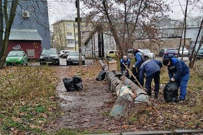В центре Смоленска ликвидировали стихийную свалку мусора