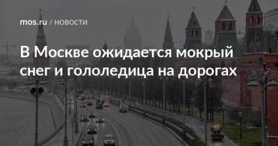 В Москве ожидается мокрый снег и гололедица на дорогах