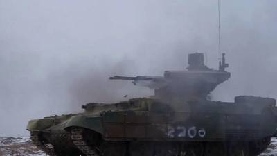 В Челябинской области прошли первые тренировки с участием боевых машин поддержки танков «Терминатор»