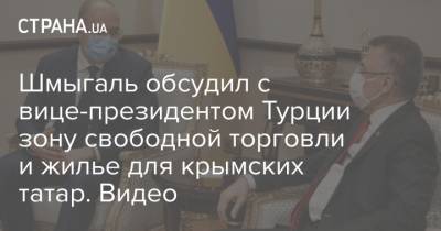 Шмыгаль обсудил с вице-президентом Турции зону свободной торговли и жилье для крымских татар. Видео