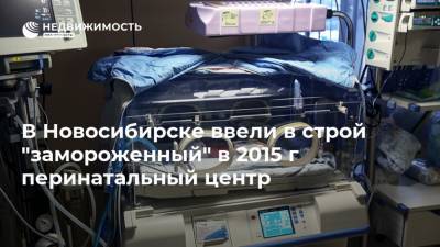 В Новосибирске ввели в строй "замороженный" в 2015 г перинатальный центр