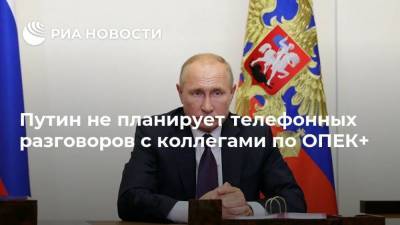 Путин не планирует телефонных разговоров с коллегами по ОПЕК+