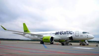 Латвийская авиакомпания аirBaltic начала полеты из Вильнюса в Киев