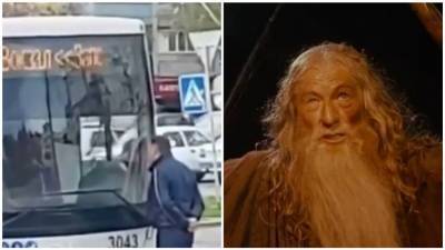 "Ты не проедешь": в Запорожье мужчина заблокировал движение автобуса, виноват карантин – видео