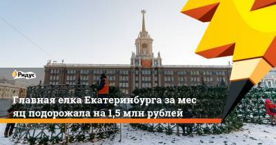 Главная елкаЕкатеринбурга замесяц подорожала на1,5 млн рублей