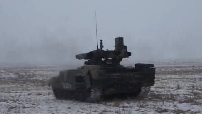 Обкатка боевых машин «Терминатор» в гвардейской танковой дивизии ЦВО — видео