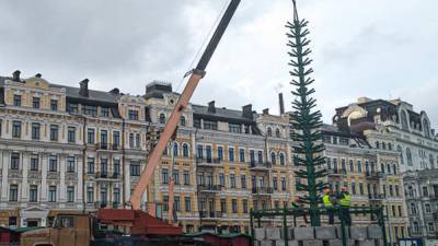 В Киеве уже установили каркас главной елки страны – фото