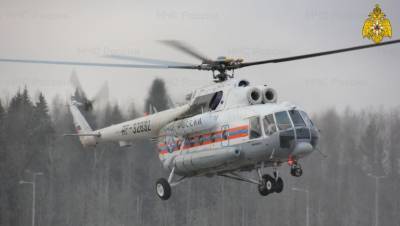 За полтора часа вертолет МЧС доставил пациента из Вышнего Волочка в Тверь