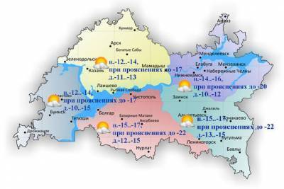 В Татарстане ожидается гололедица и до 22 градусов мороза