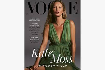 Кейт Мосс снялась для обложки Vogue в просвечивающем грудь наряде