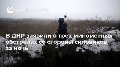 В ДНР заявили о трех минометных обстрелах со стороны силовиков за ночь - ria.ru - Украина - ДНР - Донецк - Донбасс - Сцкк